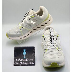 On Men's Cloudsurfer White Neon Green Athletic Running Sneakers Size 11.5 2665